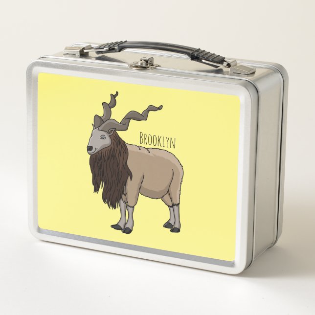 Ilustración de dibujos animados de cabra markhor (Anverso)