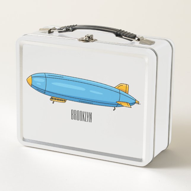 Ilustración de dibujos animados de dirigible (Anverso)