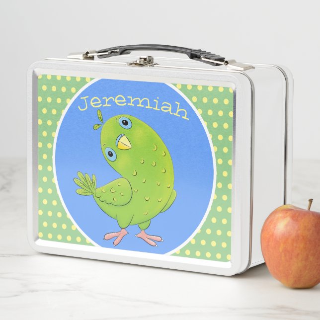 Ilustración de dibujos animados de loro verde lind (In situ)