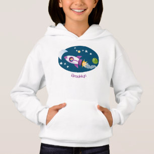 Ilustración de dibujos animados de nave espacial c
