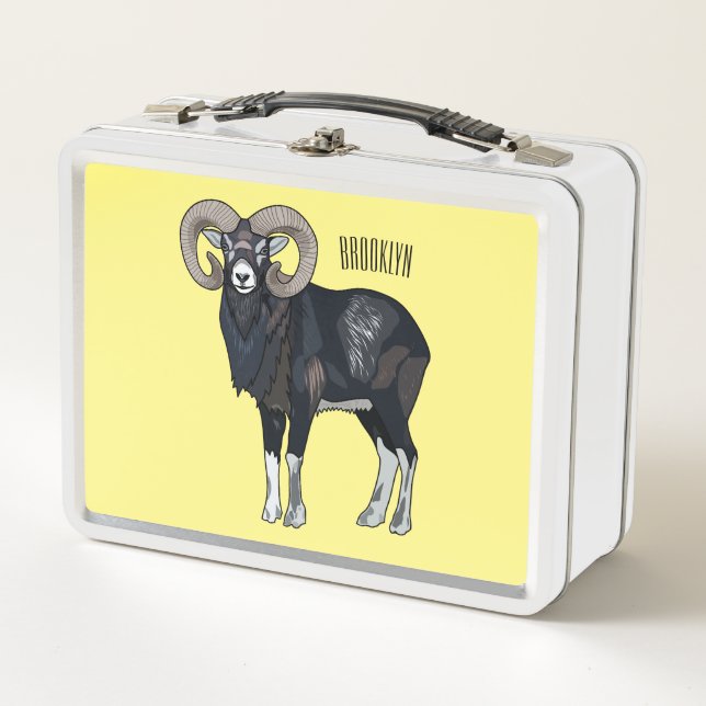 ilustración de dibujos animados de oveja mouflon (Anverso)