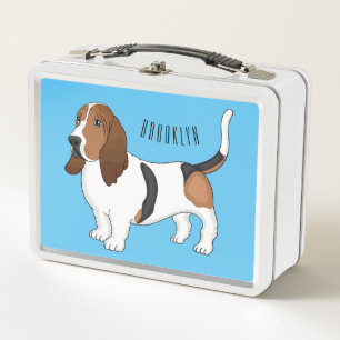 ilustración de dibujos animados de perro basset ho