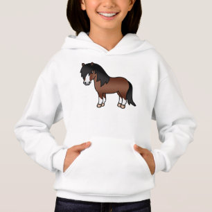 Ilustración de dibujos animados de poni Shetland m