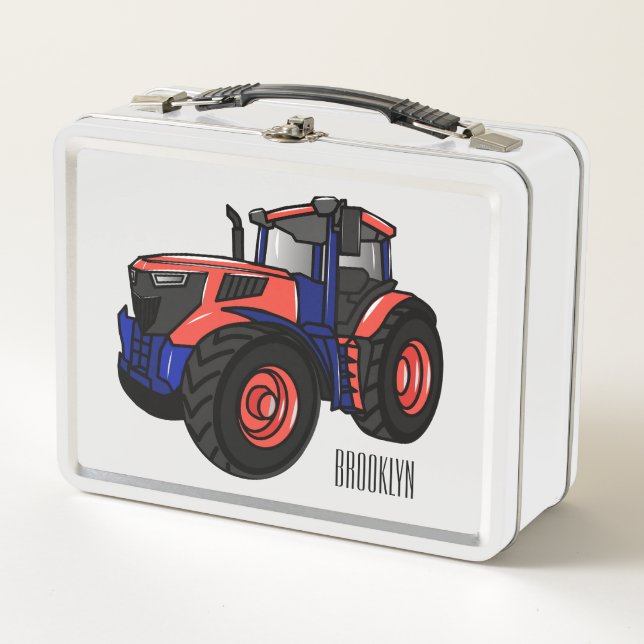 Ilustración de dibujos animados de tractor  (Anverso)