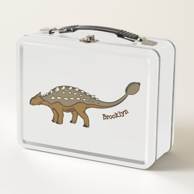 Ilustracion de dinosaurios blindados de Ankylosaur (Anverso)