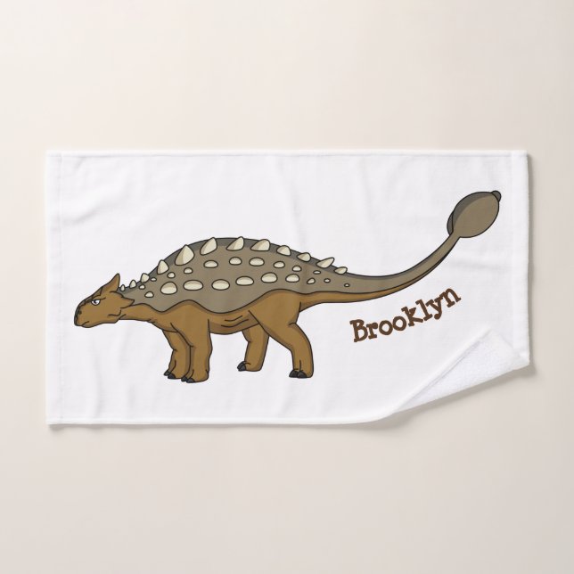 Ilustracion de dinosaurios blindados de Ankylosaur (Toalla de mano)