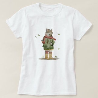 Ilustracion de diseño de felino lindo - camiseta