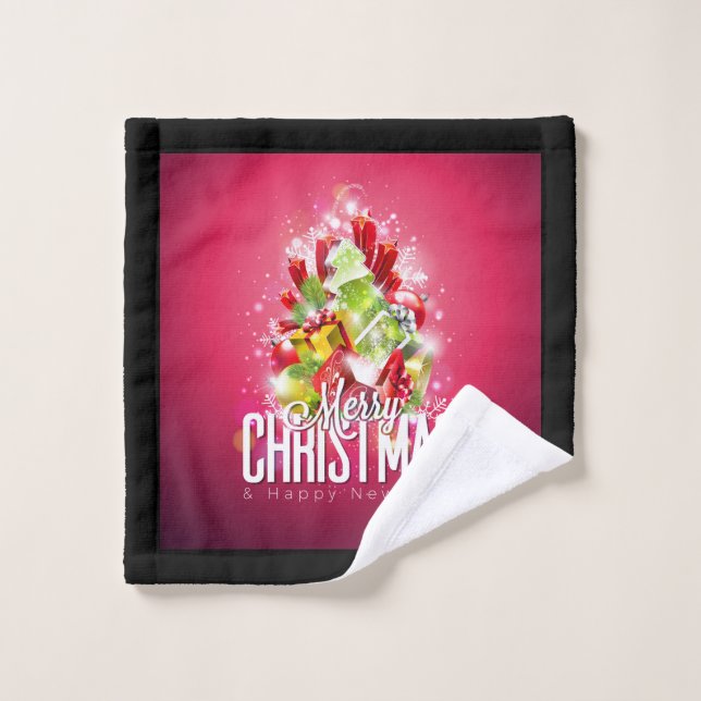 Ilustracion de diseño gráfico de Navidades rojos m (Toallita)