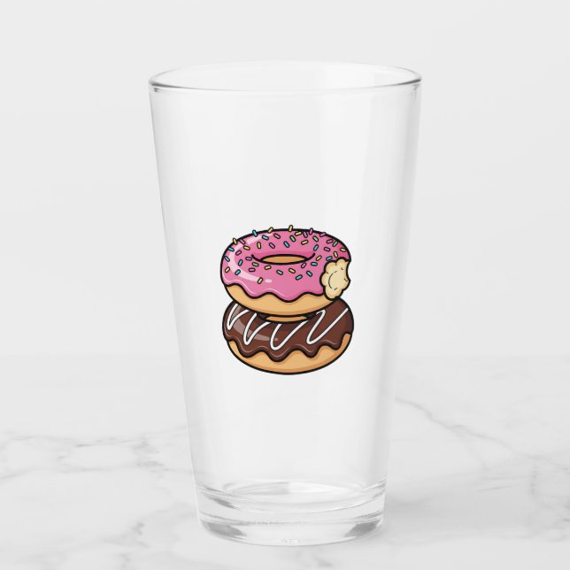 Ilustración de Donuts Apilados Kawaii Adorable (Anverso)