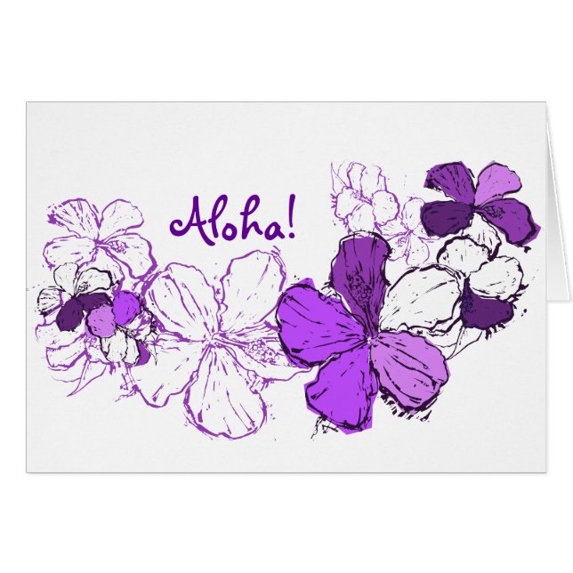 Ilustracion de Doodle Hibiscus Hawaii (Anverso (Horizontal))