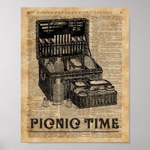 Ilustracion de época de picnic Vintage Arte Diccio