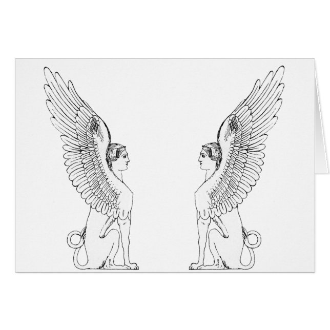 Ilustracion de esfinge vintage (Anverso (Horizontal))