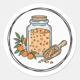 Ilustración de etiqueta para baño de cítricos | Sp