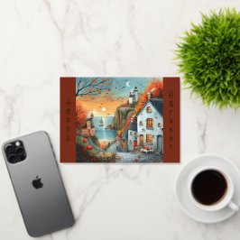 Ilustración de Faro de Casa de Otoño Caprichoso