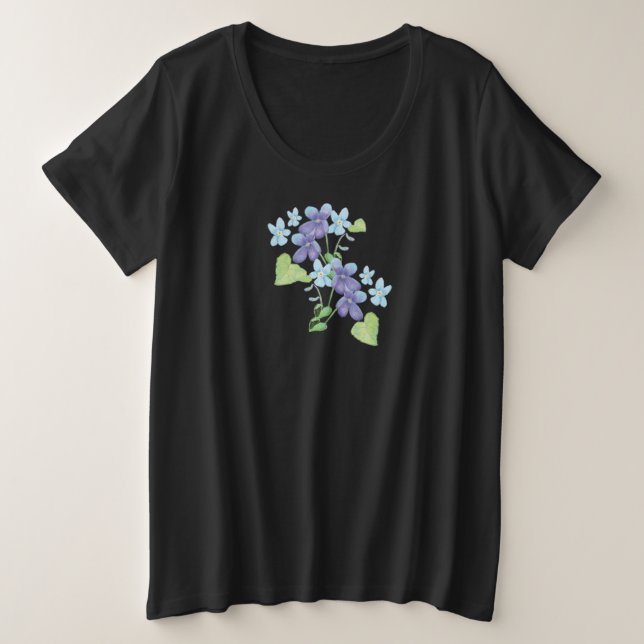 Ilustracion de flores violetas silvestres (Anverso del diseño)