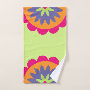ilustracion de formas florales naranja y rosa