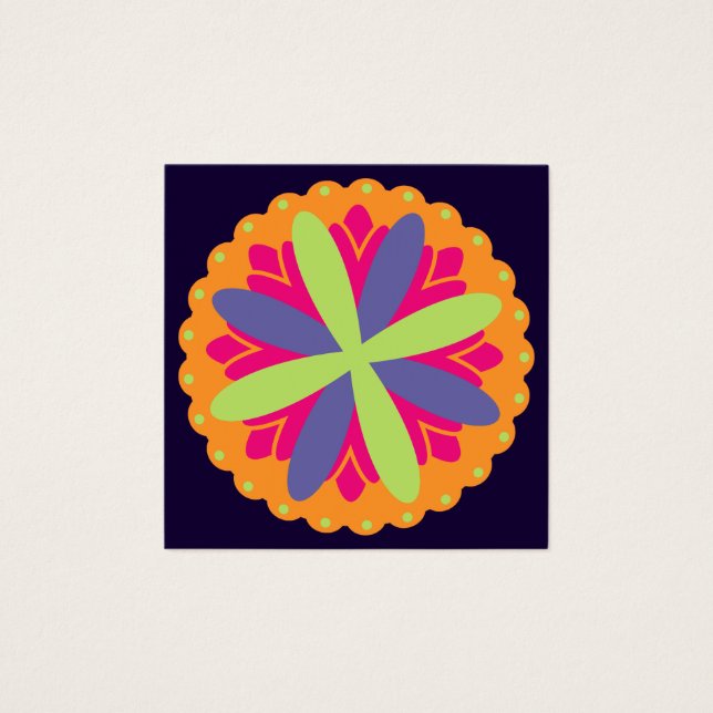 ilustracion de formas florales naranjas (Anverso)