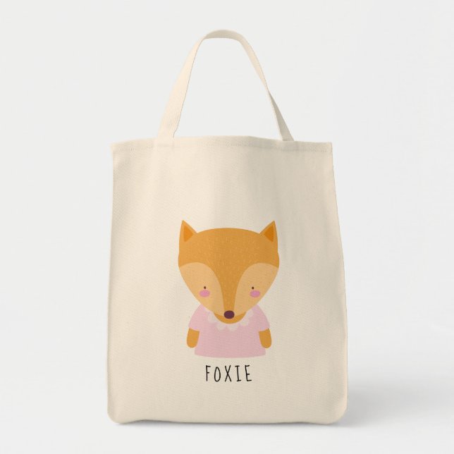Ilustracion de Fox Cute - Bolsa de Personalizable  (Frente)