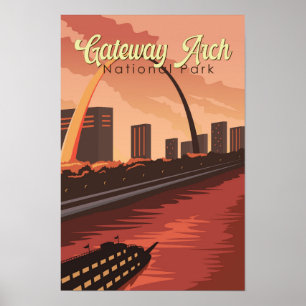 Ilustración de Gateway Arch National Park Arte de