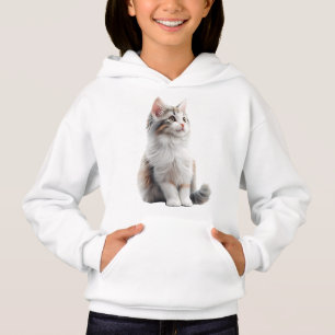 Ilustración de gato lindo suéter de cuello de tort
