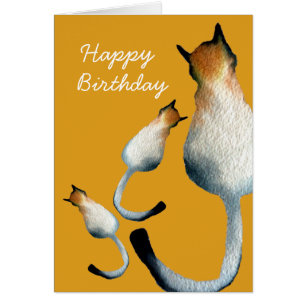 Ilustracion de gato negro y marrón tabby
