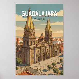 Ilustración de Guadalajara México Arte de Viaje Vi