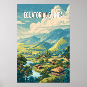 Ilustración de Guinea Ecuatorial Arte de Viaje Vin