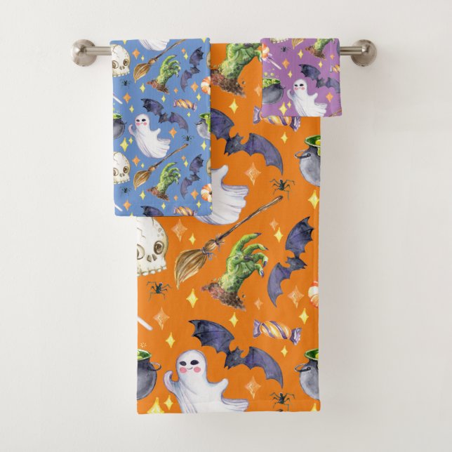 Ilustracion de Halloween con calabaza, fantasma y  (In situ)