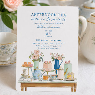 Ilustración de invitación para fiesta de té de des