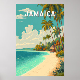 Ilustración de Jamaica Arte de viaje vintage