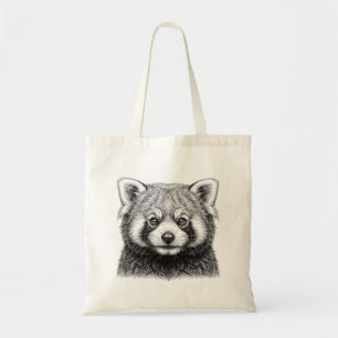 Ilustración de la bolsa de mano de Panda Rojo