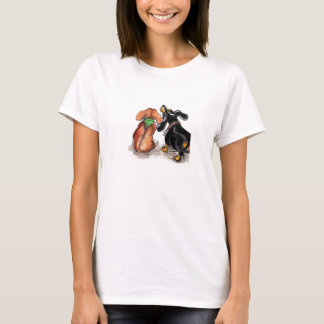 Ilustracion de la camiseta de Dacshund de Annabel