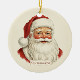 Ilustración de la cara de Santa Vintage Decoración