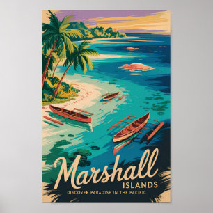 Ilustración de la costa de las Islas Marshall Arte