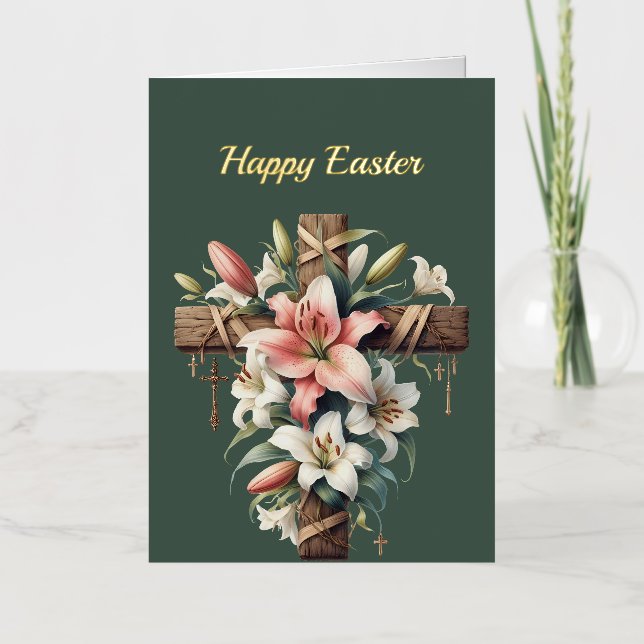 Ilustracion de la Cruz de Lily de Pascua (Anverso)