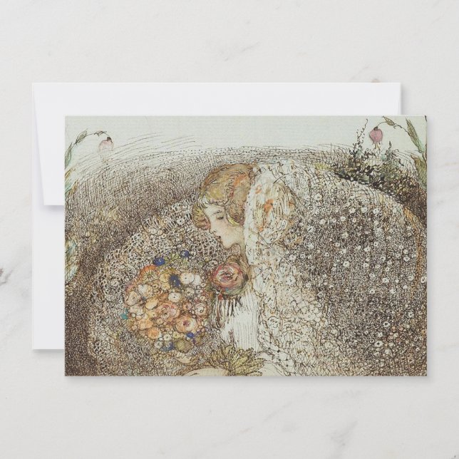 Ilustracion de la época Annie French "La novia" (Anverso)