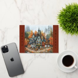 Ilustracion de la Mansión Autumn Whimsical