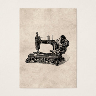 Ilustracion de la máquina de coser de los 1800s