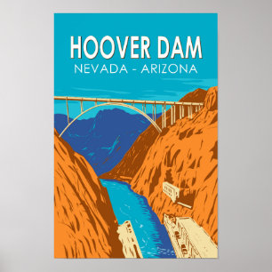 Ilustración de la presa Hoover Arizona Nevada Arte