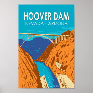 Ilustración de la presa Hoover Arizona Nevada Arte