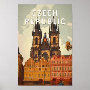 Ilustración de la República Checa Arte de viaje vi