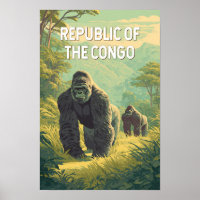 Ilustración de la República del Congo Arte de Viaj