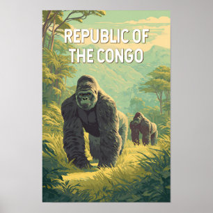 Ilustración de la República del Congo Arte de Viaj