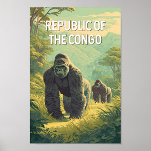 Ilustración de la República del Congo Arte de Viaj