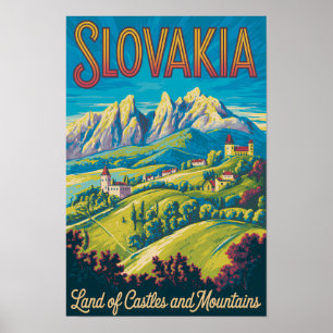Ilustración de la silueta de Eslovaquia Arte de vi