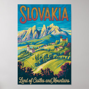 Ilustración de la silueta de Eslovaquia Arte de vi