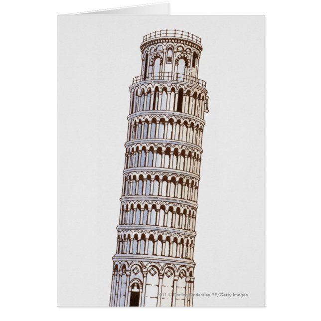 Ilustracion de la torre de Pisa (Frente)