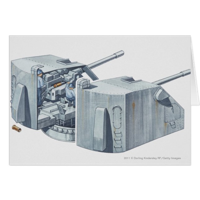 Ilustracion de la torrecilla de arma en un (Anverso (Horizontal))