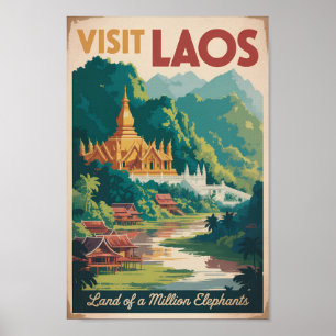 Ilustración de Laos Pha That Luang Arte de viaje