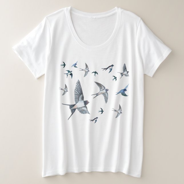 Ilustracion de las aves tragables que vuelan (Anverso del diseño)